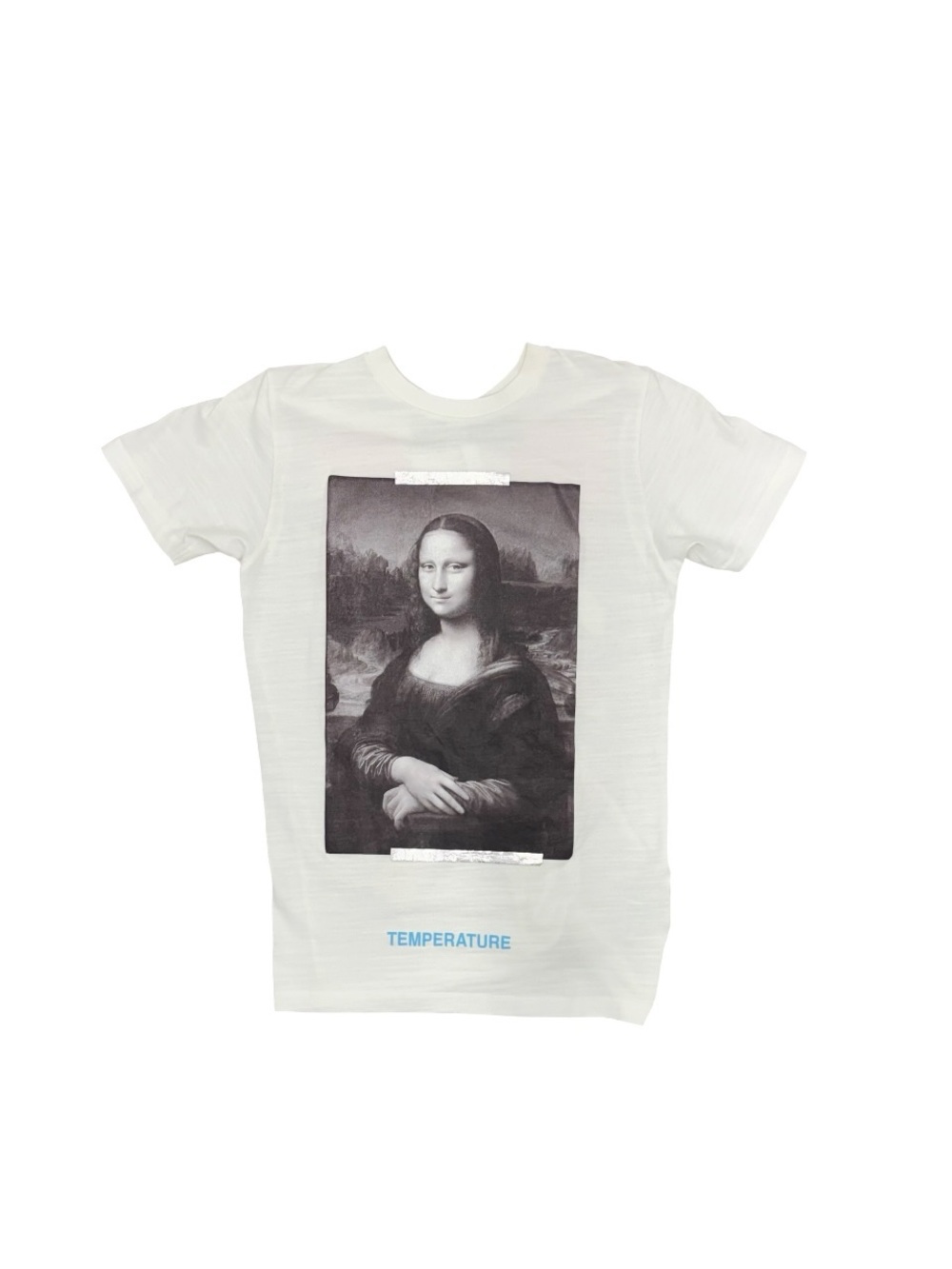 NWT SS18 Off White Mona Lisa Temperature Graphic White Shirt Sz XXS